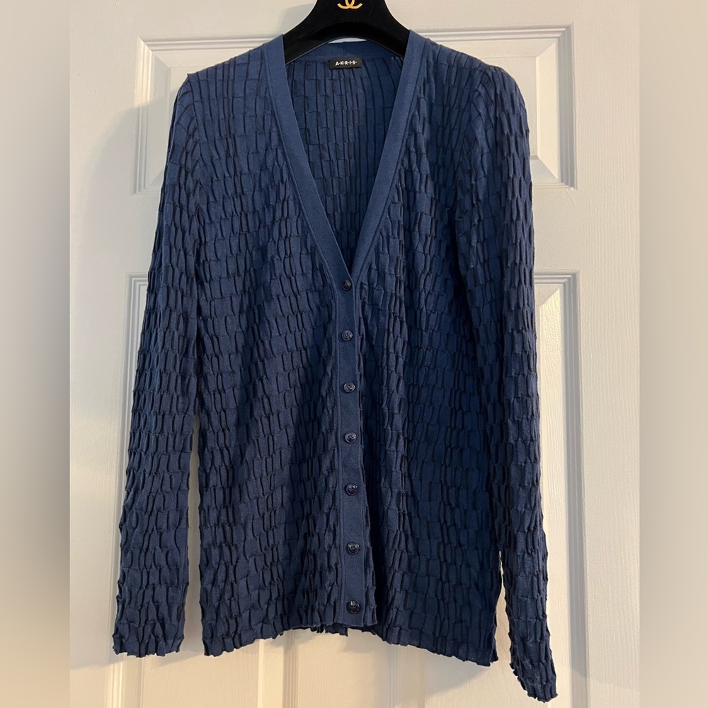 Akris Navy & Black Cardigan size 12/ Large